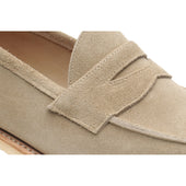Herring Cannes mens rubber-soled loafers in sand suede