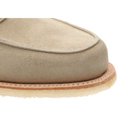 Herring Cannes mens rubber-soled loafers in sand suede