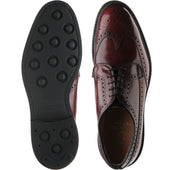 Herring Canning II (Rubber) mens rubber-soled brogues in burgundy polished