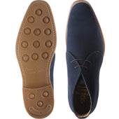Herring Canterbury mens rubber-soled Chukka boots in navy suede
