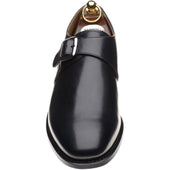 Herring Cardiff II mens monk shoes in black calf