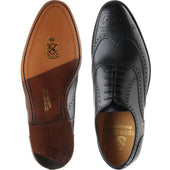 Herring Carnaby mens brogues in black calf
