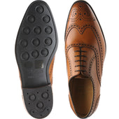 Herring Carnaby (Rubber) mens rubber-soled brogues in chestnut calf