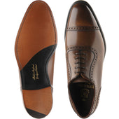 Herring Chamberlain mens semi-brogues in mahogany calf