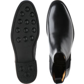 Herring Chichester mens rubber-soled Chelsea boots in black calf