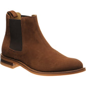 Herring Chichester mens rubber-soled Chelsea boots in brown suede