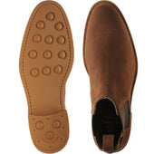 Herring Chichester mens rubber-soled Chelsea boots in brown suede
