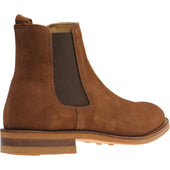 Herring Chichester mens rubber-soled Chelsea boots in brown suede