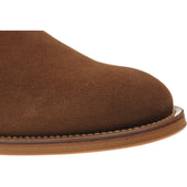 Herring Chichester mens rubber-soled Chelsea boots in brown suede