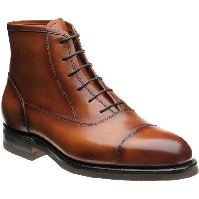 Herring Chiltern mens rubber-soled boots in tan calf