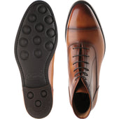 Herring Chiltern mens rubber-soled boots in tan calf