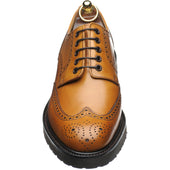 Herring Chippenham mens rubber-soled brogues in cedar calf