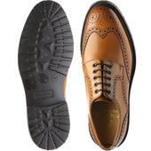 Herring Chippenham mens rubber-soled brogues in cedar calf