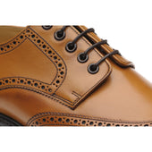 Herring Chippenham mens rubber-soled brogues in cedar calf