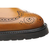 Herring Chippenham mens rubber-soled brogues in cedar calf