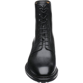 Herring Churchstow Norwegian mens rubber-soled boots in black grain