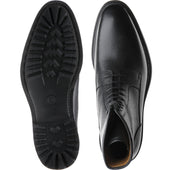Herring Churchstow Norwegian mens rubber-soled boots in black grain