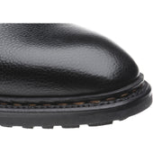Herring Churchstow Norwegian mens rubber-soled boots in black grain