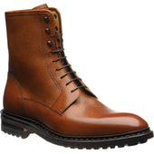 Herring Churchstow Norwegian mens rubber-soled boots in tan grain