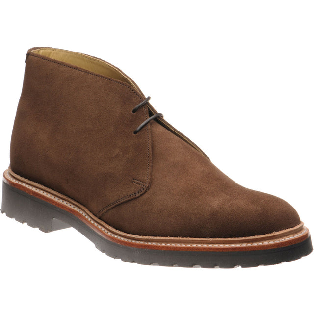 Herring Cirencester mens rubber-soled boots in castagnia suede