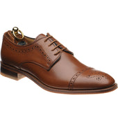 Herring Clifton mens hybrid-soled semi-brogues in tan calf