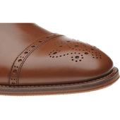 Herring Clifton mens hybrid-soled semi-brogues in tan calf