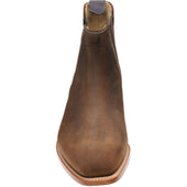 Herring Coburn mens Chelsea boots in brown waxy suede