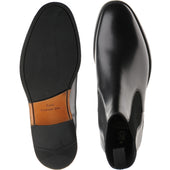 Herring Coltham mens hybrid-soled Chelsea boots in black calf