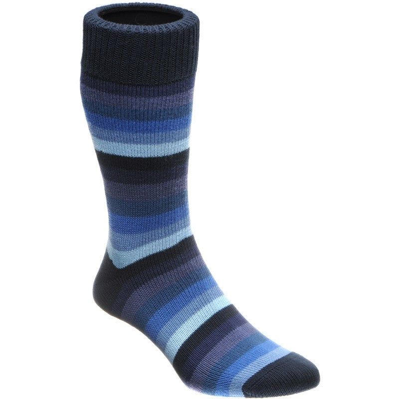 Herring Cuthbert Sock in navy multi