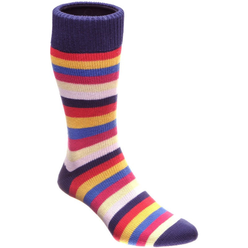 Herring Cuthbert Sock in red multi