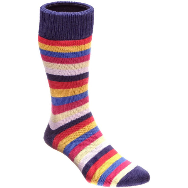 Herring Cuthbert Sock in red multi