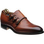 Herring Dahl mens monk shoes in chestnut calf