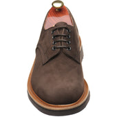Herring Daniel mens rubber-soled Derby shoes in brown hydro nubuck