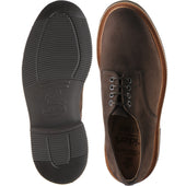 Herring Daniel mens rubber-soled Derby shoes in brown hydro nubuck