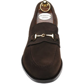 Herring Dillon II mens loafers in dark brown suede
