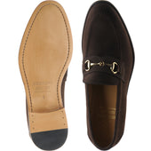 Herring Dillon II mens loafers in dark brown suede