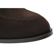 Herring Dillon II mens loafers in dark brown suede