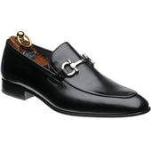 Herring Dillon mens loafers in black calf