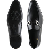 Herring Dillon mens loafers in black calf