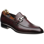 Herring Dillon mens loafers in burgundy calf