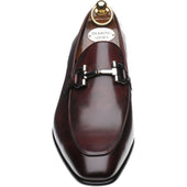 Herring Dillon mens loafers in burgundy calf