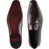 Herring Dillon mens loafers in burgundy calf