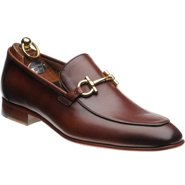 Herring Dillon mens loafers in conker calf