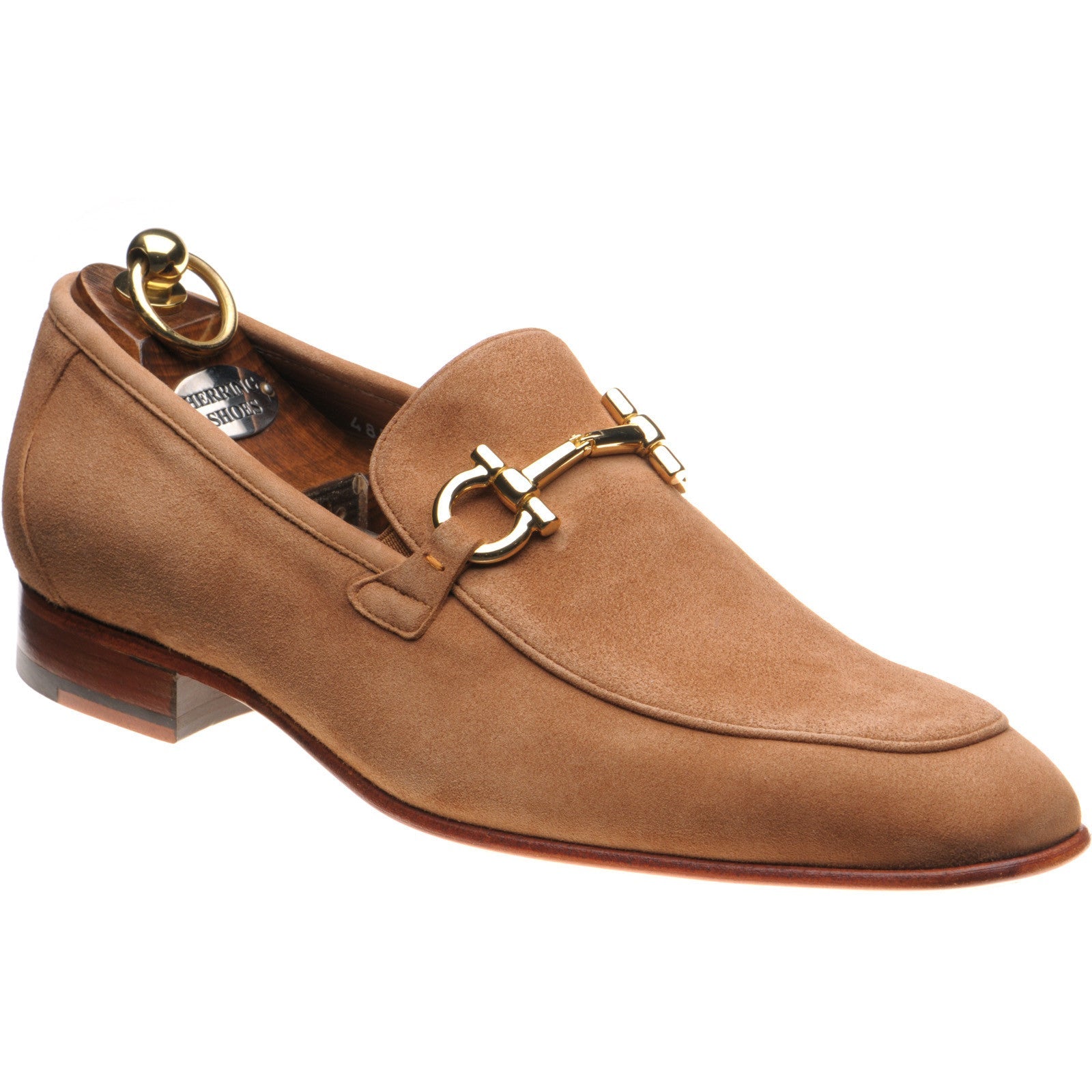 Herring Dillon mens loafers in tobacco suede