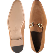 Herring Dillon mens loafers in tobacco suede