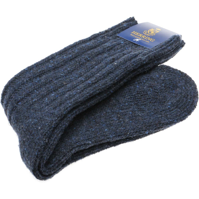 Herring Donegal Wool Sock in navy