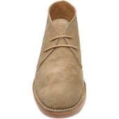 Herring Dune mens rubber-soled desert boots in sand suede