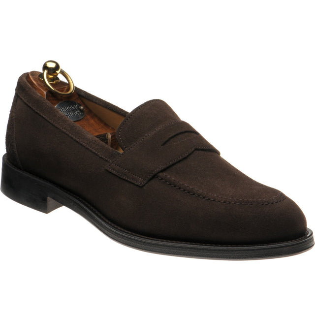 Herring Dunham II Rubber mens rubber-soled loafers in brown suede