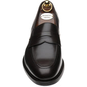 Herring Dunham II Rubber mens rubber-soled loafers in dark brown calf