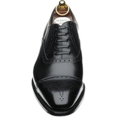 Herring Dunkeld mens semi-brogues in black calf